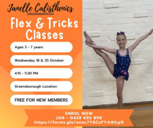 Tinies Flex & Tricks Classes – 2023